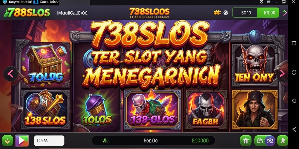 Tampilan gameplay mencekam di 738SLOTS dengan efek visual horor.