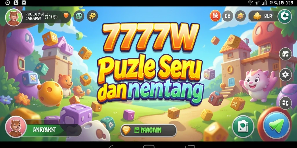 Screenshot gameplay 7777W menampilkan tantangan puzzle yang menarik.