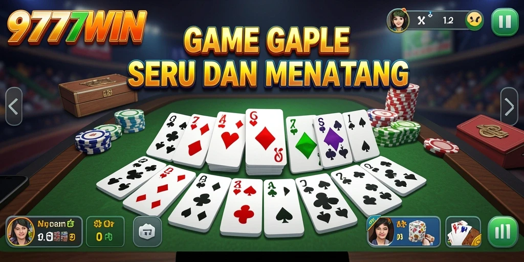 Tangkapan layar gameplay Gaple di 9777WIN yang menampilkan permainan seru.