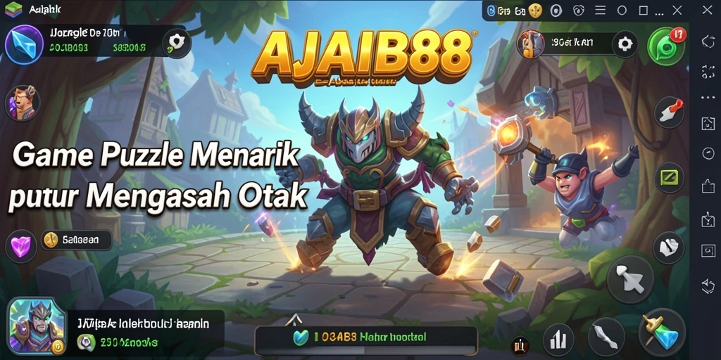 Tampilan gameplay seru dari AJAIB88 dalam menyelesaikan teka-teki Puzzle.