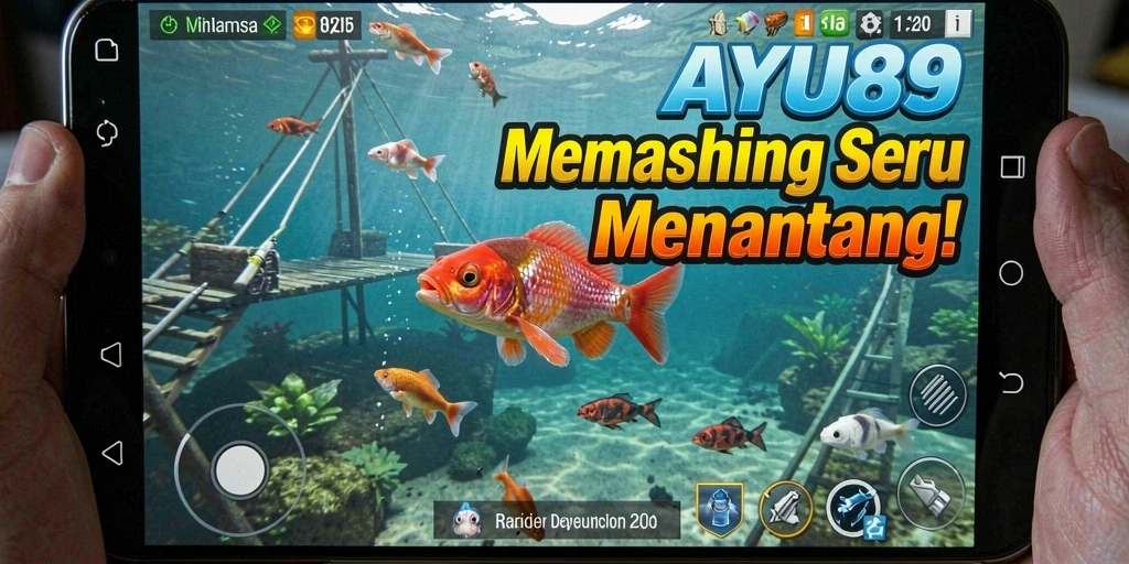Tampilan utama AYU89 dengan berbagai opsi memancing yang menarik.