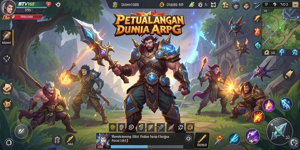 Tampilan gameplay seru BTV168 dengan aksi ARPG yang mendebarkan.
