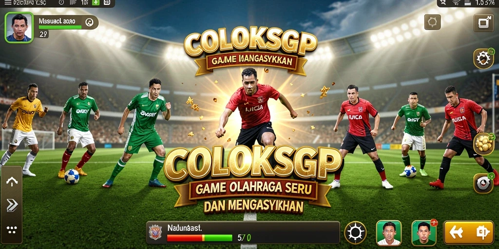 Tampilan utama gameplay COLOKSGP yang penuh aksi olahraga.