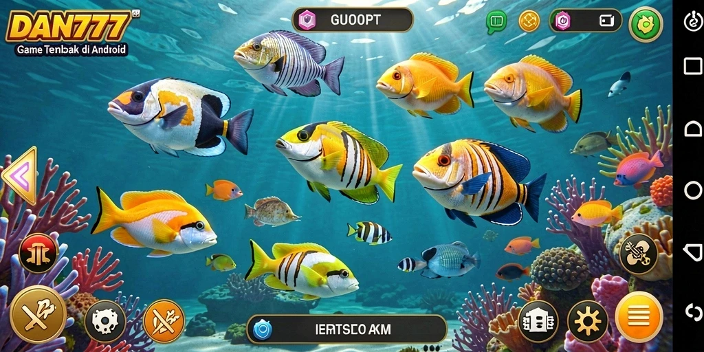 Screenshot gameplay menampilkan serunya menembak ikan di DAN777.