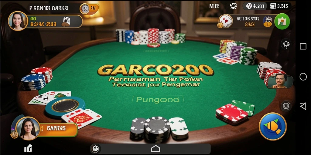 Tangkapan layar utama GARCO200 yang menunjukkan gameplay seru Poker.