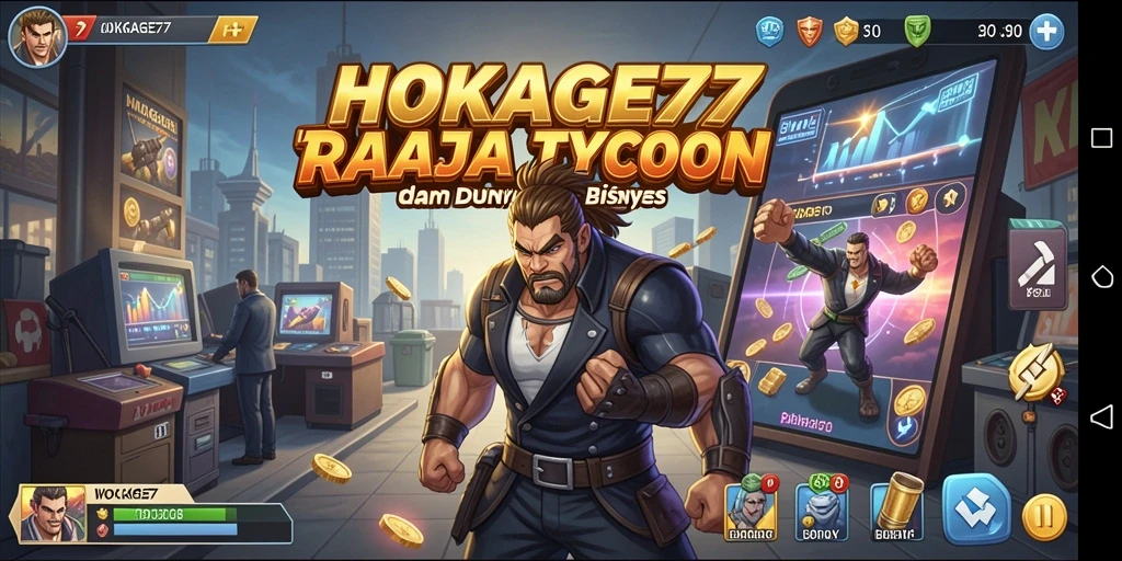 Screenshot utama HOKAGE77 menunjukkan gameplay Tycoon yang seru dan strategis.