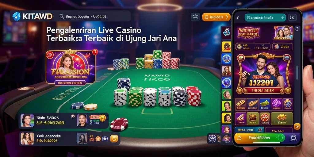 Tampilan antarmuka permainan Live Casino yang memukau dan interaktif.