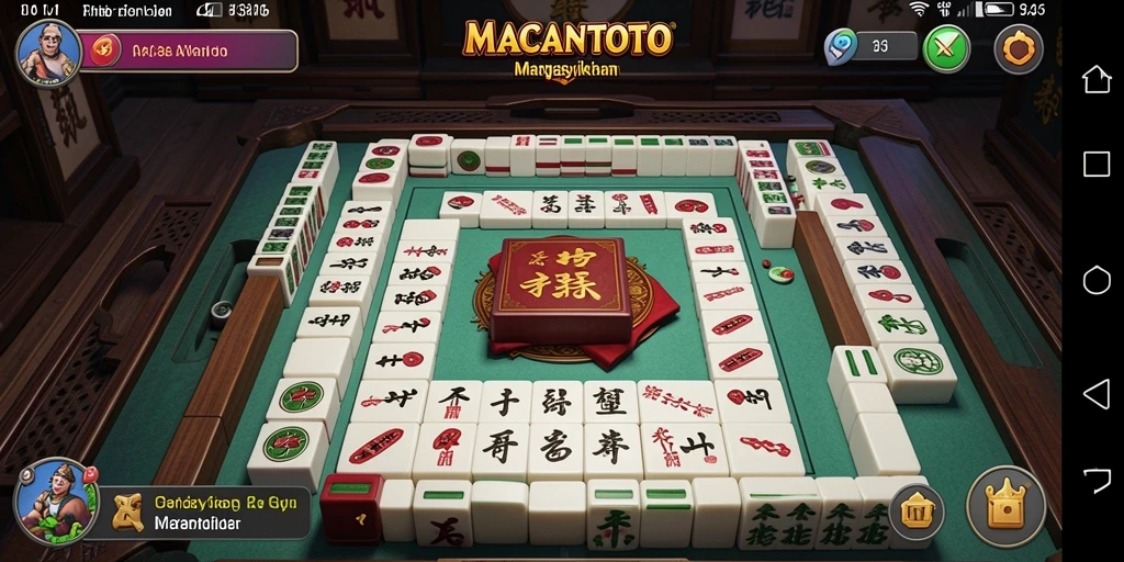 Screenshot utama <strong>MACANTOTO</strong> menampilkan gameplay Mahjong yang mendebarkan.