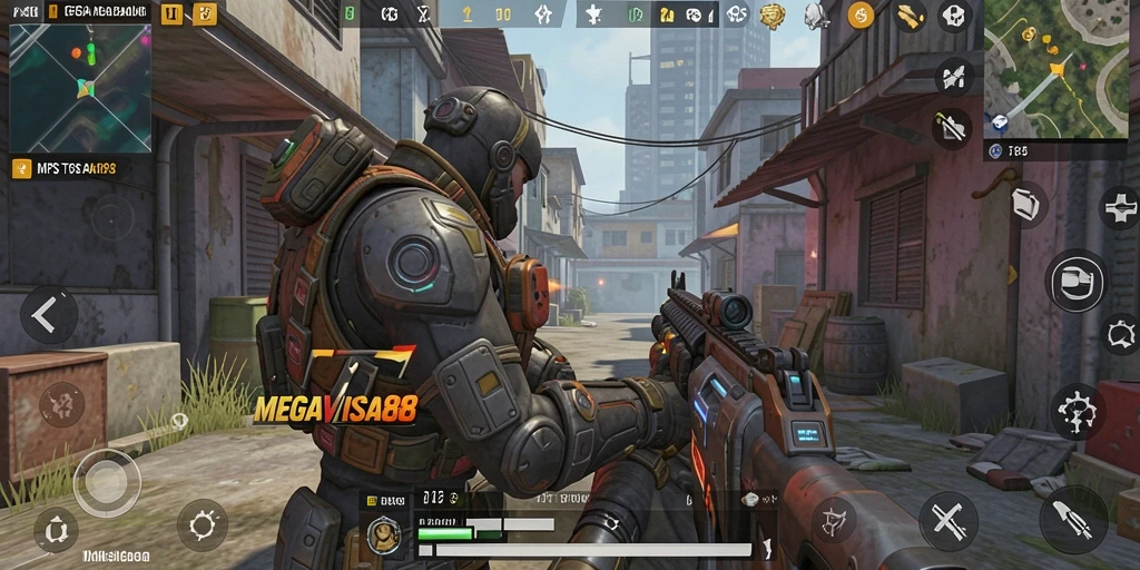 Tampilan gameplay seru dari game TPS MEGAVISA88 dengan aksi yang menegangkan.