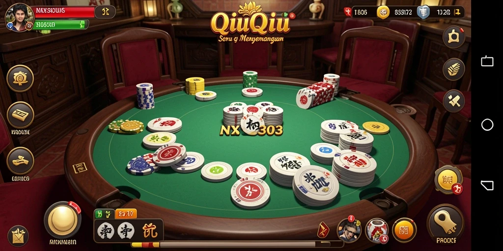Tampilan gameplay NX303 menunjukkan keseruan bermain QiuQiu.