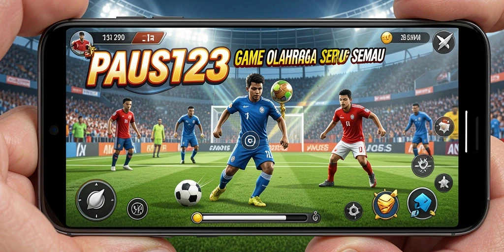 Tangkapan layar gameplay PAUS123 menampilkan aksi olahraga yang mendebarkan.