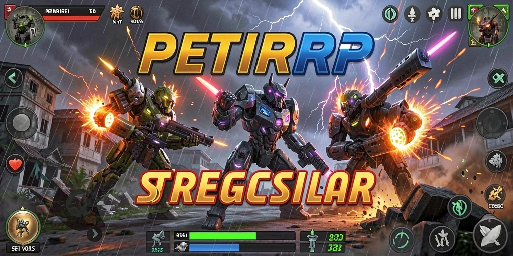 Tampilan gameplay menarik dari PETIRRP dengan pertempuran taktis.