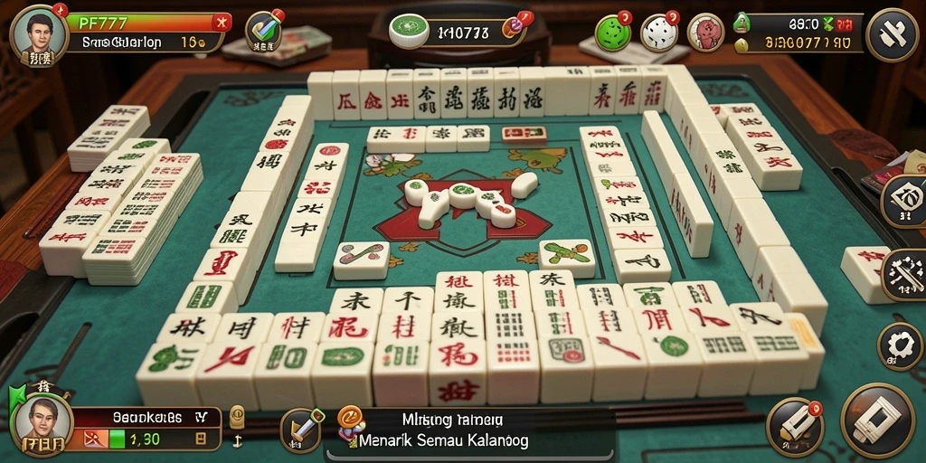 Tampilan gameplay PF777 yang menakjubkan dalam permainan Mahjong.
