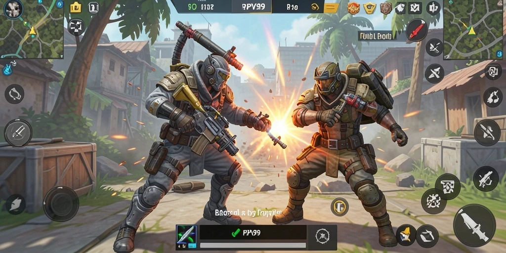 Gameplay seru PPV99 dengan aksi Battle Royale yang mendebarkan.