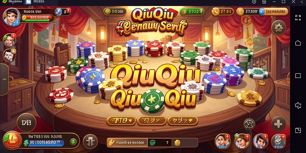 Screenshot menampilkan gameplay QiuQiu yang mendebarkan.