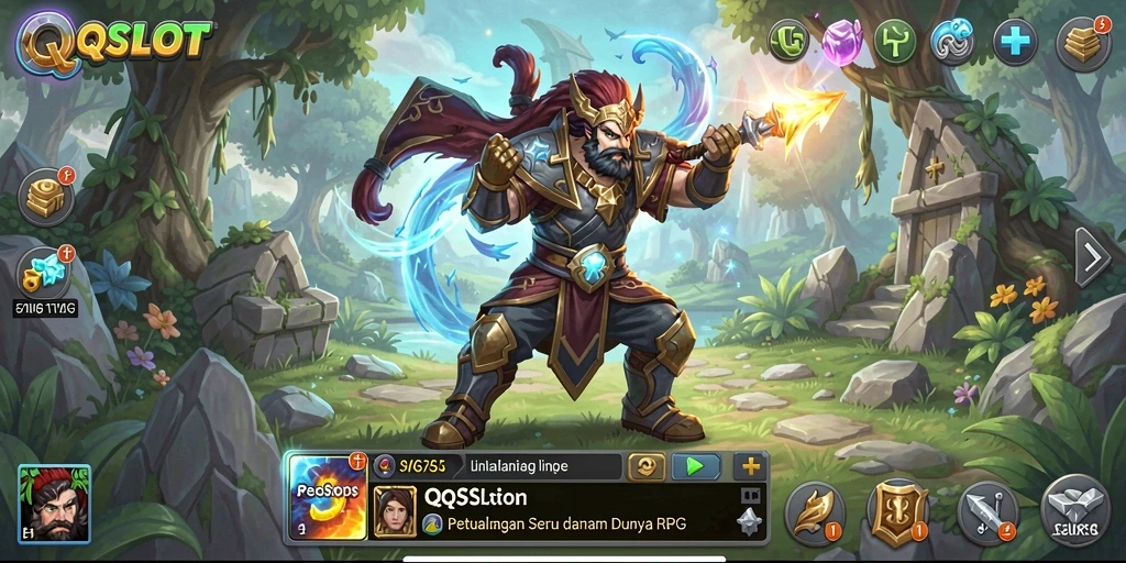 Gameplay seru QQSLOT dengan karakter dan pertempuran yang menarik.