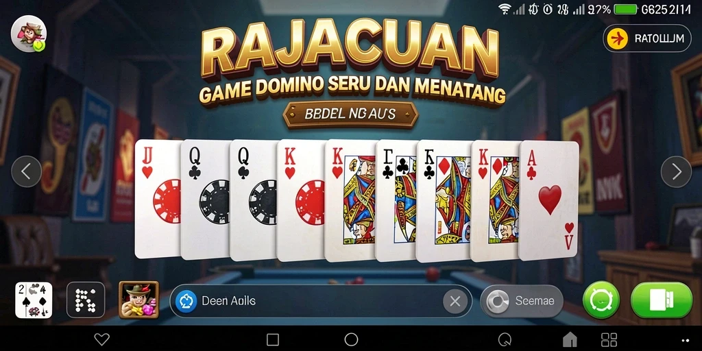 Tampilan gameplay menarik dari RAJACUAN yang intens.