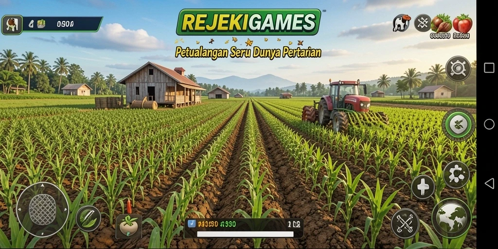 Tampilan gameplay yang menarik dalam pertanian virtual