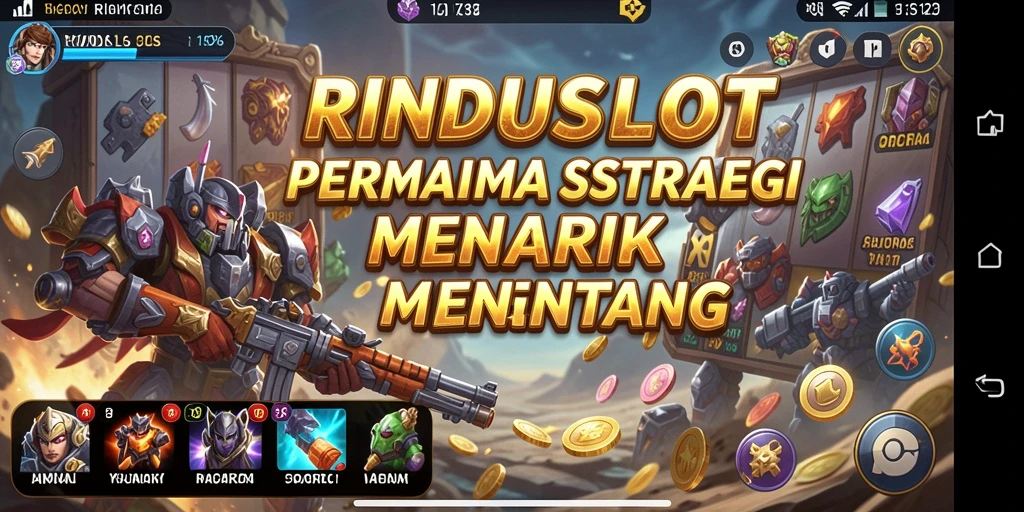 Tampilan antarmuka gameplay RINDUSLOT yang menarik dan interaktif.