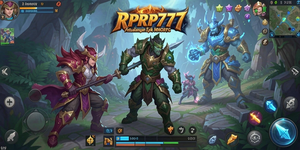 Tampilan gameplay epik dari RPRP777 dalam dunia MMORPG.