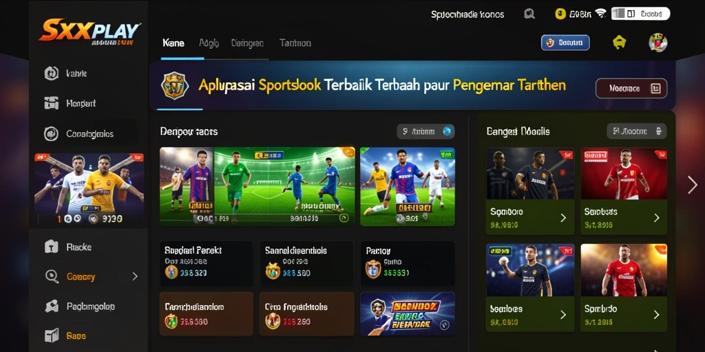 Gameplay SXXPLAY yang menampilkan berbagai jenis taruhan olahraga.