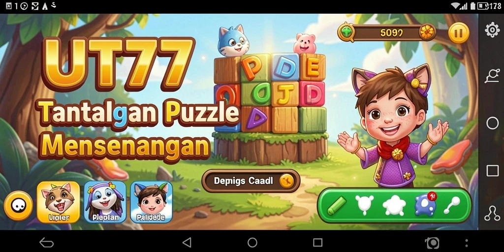 Screenshot UT77 menampilkan gameplay puzzle yang seru dan menantang.