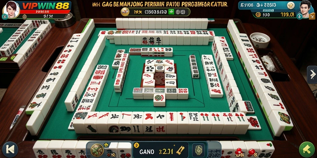 Tampilan gameplay Mahjong yang seru di VIPWIN88.
